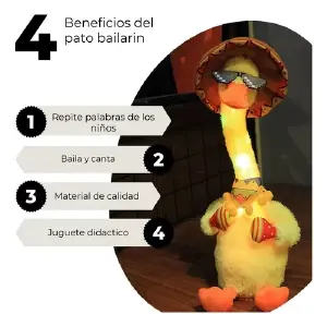 PATO BAILARÍN RECARGABLE PELUCHE CANCIÓN