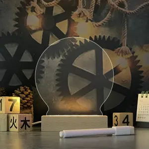 Tablero de notas de luz nocturna LED