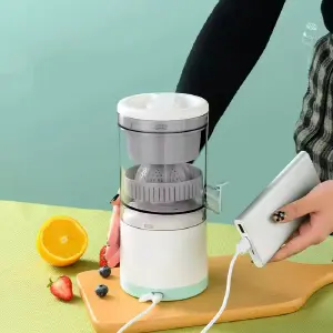Exprimidor de naranjas recargable, portá