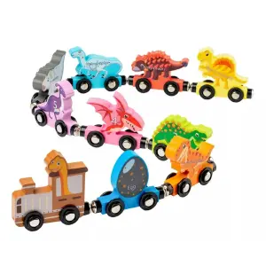 Tren Dinosaurios En Madera Con Iman Niño