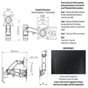 Soporte TV de Pared 17"-35" NIA AN-360