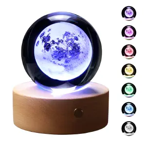 Lampara Esfera Cristal Rgb Recargable