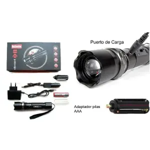 Linterna Recargable con Zoom Luminoso