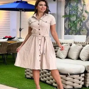 vestido para dama cafe