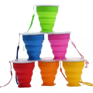 Vaso Portátil De Silicona Plegable
