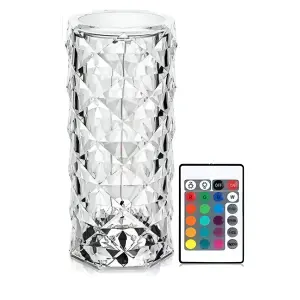 Lampara De Mesa De Cristal Colores Tacti