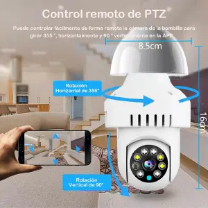 Camara Bombillo con Alarma de Humo