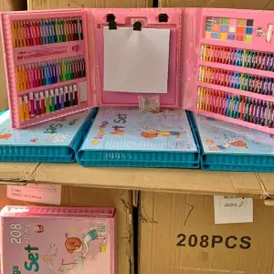 SET DE ARTE 208 PIEZAS PARA NIÑO AZUL