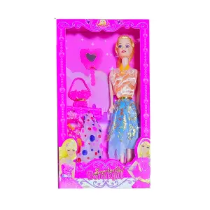 Muñeca Vestidos Espejo Bolso Moda Fashio