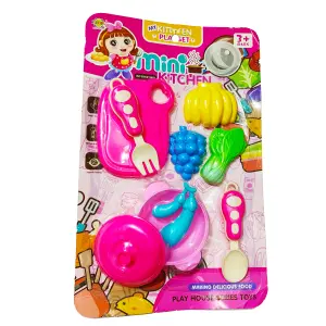Cocina Muñecas Sartenes Utensilios Fruta