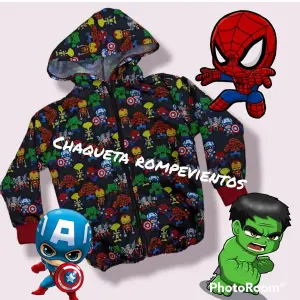 Chaqueta rompevientos niño avengers mult