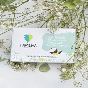 Jabón artesanal de eucalipto y menta