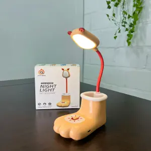 Lampara de bota porta lapices