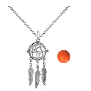 Collar Llamador De Angel Corazon Tejido