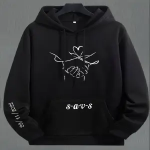 Buzo Hoodie Personalizado Negro Pareja