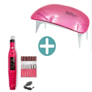 Lámpara de uñas mini 6w + pulidor uñas