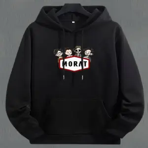 Buzo Buso Hoodie Banda Morat Negro