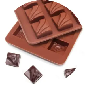 Molde Chocolate Cuadrado 3 lineas bombón
