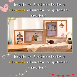 PORTARETRO DE MADERA CON LAMPARA