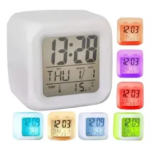 Reloj Digital Cubo Led Multicolor K01