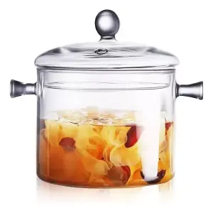 Olla De Vidrio Resistente Al Calor
