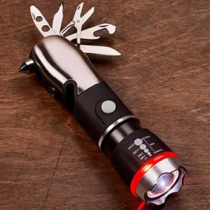 Linterna Led Con Zoom Y Multiherramienta