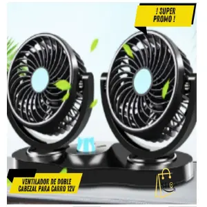 Ventilador de doble cabezal para carro