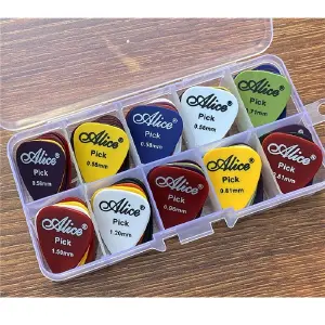 Set X 10 Uñas Picks Puas Alice Guitarra