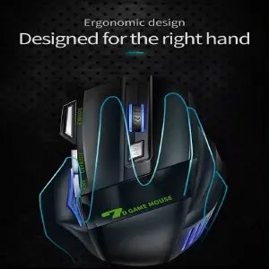Mouse Gamer con Luz LED Ergonómico