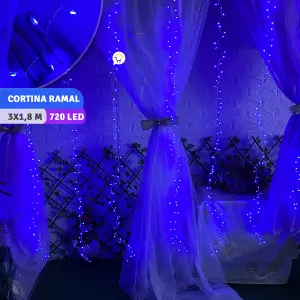 Cortina Micro Led Ramal 6x1,8M 1592
