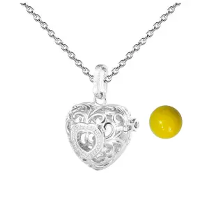 Collar Llamador De Angel Figura Corazon