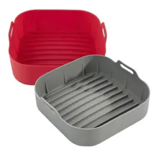 Freidoras de Aire Cuadradas Molde: El Doble de Capacidad, el Doble de Sabor - Molde air fryer cuadrado 16cm pack x2un