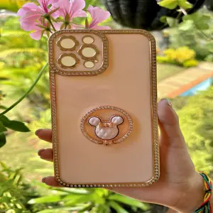 IPHONE 12 PROMAX FUNDA ESTUCHE DIAM ROSA
