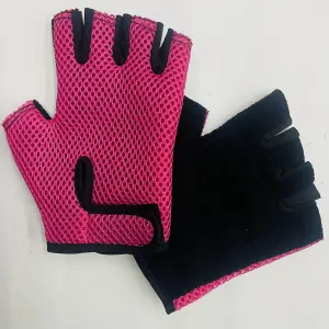 GUANTE GIMNASIO TELA FUCSIA T-S