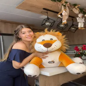 Peluche de león sentado 1m