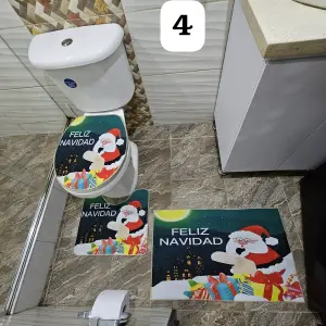SET TAPETE BAÑO NAVIDEÑO