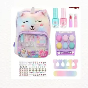 Morral unicornio con maquillaje infantil