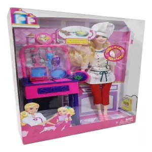 Muñeca Chef Cocina Juguete Sonido Acces