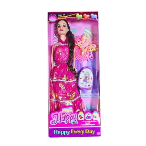 Muñeca Vestido Gancho Bolso Juguete Niña