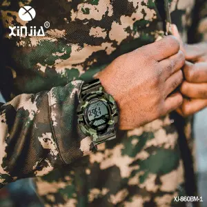 RELOJ XINJIA  CAMUFLADO VERDE XJ-860BM-1