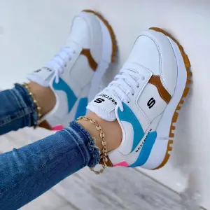 Tenis Alaska Sketcher Blanco-azul
