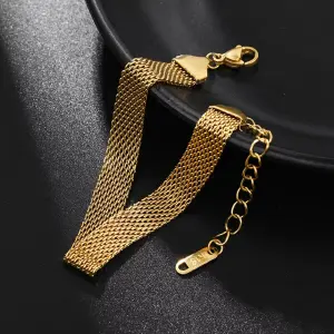 BRAZALETE MALLA CHINEZKA 18K🥰