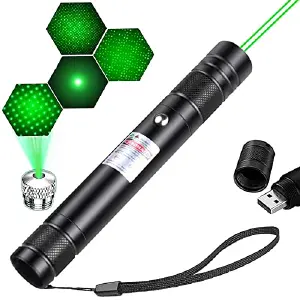 puntero láser recargable verde con llave