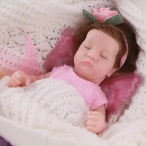 Mini bebe reborn silicona sólida blanda