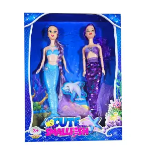 Muñeca Sirena Duo Cola Sirena Escamas