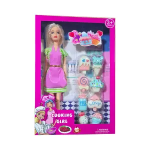 Muñeca Vestido Helados Dulce Accesorios