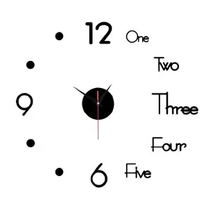 Reloj 3D estilo números y letras