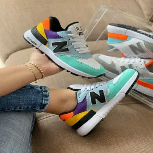 Tenis New Balance Dama Azul Violeta