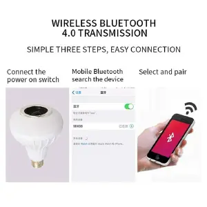 Bombillo Parlante Con Bluetooth Multicol