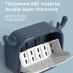 Jabonera De Baño Con Tapa Y Ganchos Para